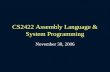 CS2422 Assembly Language & System Programming