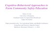 Cognitive-Behavioral Approaches to  Farm Community Safety Education