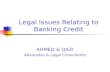 Legal Issues Relating to Banking Credit