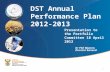 Presentation to the Portfolio Committee 18 April 2012