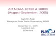 AR NOAA 10798 & 10808 (August-September, 2005)