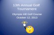 13th Annual Golf  Tournament