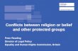 Conflicts between religion or belief and other protected groups