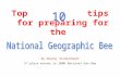 Top           tips  for preparing for the