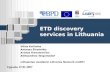 ETD discovery services in Lithuania