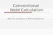 Conventional  Weld Calculation