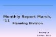 Monthly Report March, ‘11
