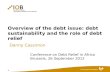 Overview of the debt issue: debt sustainability and the role of debt relief