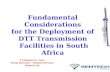 Fundamental Considerations for the Deployment of DTT Transmission  Facilities in South Africa
