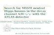 Search for MSSM neutral Higgs bosons in the decay channel A/H→ μ + μ - with the ATLAS detector