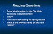 Reading Questions