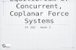 Equilibrium of Concurrent, Coplanar Force Systems