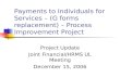 Payments to Individuals for Services – (G forms replacement) – Process Improvement Project
