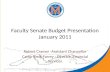 Faculty Senate Budget Presentation January 2011
