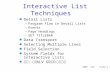 Interactive List Techniques