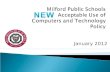 Milford Public Schools Acceptable Use  of Computers and Technology Policy