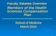 Faculty Salaries Overview  Members of the Health  Sciences Compensation Plan