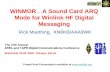 WINMOR … A Sound Card ARQ Mode for Winlink HF Digital Messaging