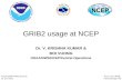 GRIB2 usage at NCEP