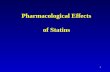 Pharmacological Effects of Statins