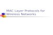 MAC Layer Protocols for Wireless Networks