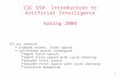 CSC 550: Introduction to Artificial Intelligence Spring 2004