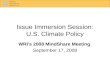 Issue Immersion Session: U.S. Climate Policy