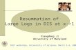 Resummation of  Large Logs in DIS at x->1