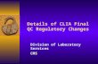 Details of CLIA Final QC Regulatory Changes