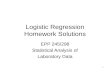 Logistic Regression Homework Solutions