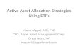 Active Asset Allocation Strategies Using ETFs