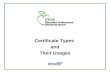 Certificate Types  and Their Usages