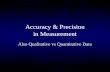 Accuracy & Precision in Measurement
