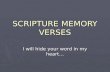SCRIPTURE MEMORY VERSES