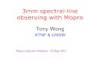 3mm spectral-line observing with Mopra