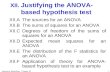 XII. Justifying the ANOVA-based hypothesis test