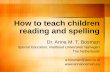 How to teach children reading and spelling