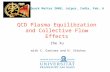 QCD Plasma Equilibration and Collective Flow Effects