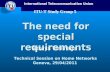 The need for special requirements