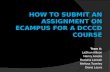 How to submit an assignment on  eCampus  for a DCCCD course