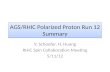 AGS/RHIC Polarized Proton Run 12 Summary