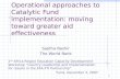 Operational approaches to Catalytic Fund implementation: moving toward greater aid effectiveness