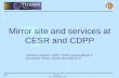 Mirror site and services at CESR and CDPP