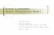 Black-Litterman  Asset Allocation Model