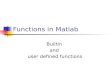 Functions in Matlab