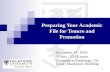 Preparing Your Academic File for Tenure and Promotion
