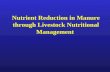 Nutrient Reduction in Manure through Livestock Nutritional Management