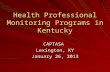 Health Professional Monitoring Programs in Kentucky