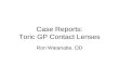 Case Reports: Toric GP Contact Lenses