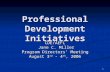 Professional Development Initiatives
